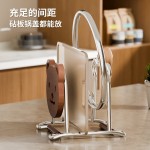 中古风砧板架厨房台面收纳置物架不锈钢锅盖架子案板菜板放置夹子