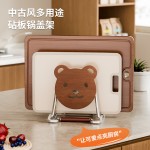 中古风砧板架厨房台面收纳置物架不锈钢锅盖架子案板菜板放置夹子