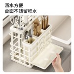 轻奢厨房刀架锅盖砧板菜刀多功能台面刀具餐具筷筒一体收纳置物架