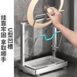 不锈钢台面锅盖架厨房多功能多层置物架家用砧板菜板锅铲放置器FF