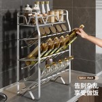 不锈钢架子厨房调味架桌面置物架免安装多层收纳架台面储物架