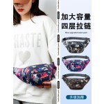 腰包女士新款多层时尚大容量防水跑步户外运动手机袋生意收银钱包