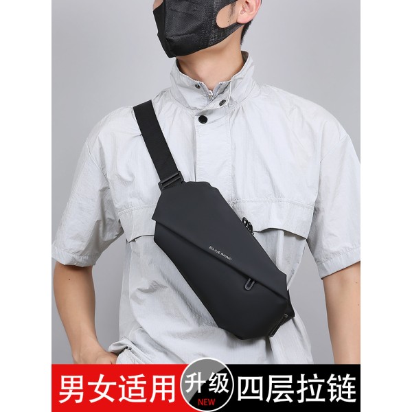 腰包男多功能生意钱包户外大容量加厚运动胸包斜跨包跑步防水女士