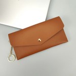 新款便携女士长钱包 女士手拿钱夹 多卡位按扣时尚手机包纯色百搭