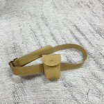 韩国新款时髦小腰包皮带装饰气质小包卡包高级感磨砂复古耳机包