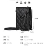 珠宝店导购员竖款菱格时尚腰包单肩斜挎两用女士柜姐专用装手机包