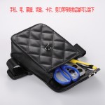 珠宝店导购员竖款菱格时尚腰包单肩斜挎两用女士柜姐专用装手机包