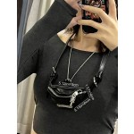 严选-简约休闲跨境iNS女士气质PU通勤休闲购物辣妹腰包零钱手腕包