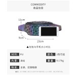 2025春夏新款跨境热卖款夜光变色龙腰包男女同款运动几何菱格胸包