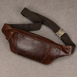 疯马皮男士腰包抖音真皮斜挎包户外运动多功能胸包跨境手机女腰包