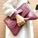 跨境专供 亚马逊 新款鳄鱼纹带套手拿包大容量文件袋收纳袋公文袋