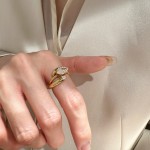 个性独特两戴宽版马眼钻戒指女时尚指环新款小众设计高级感叠戴戒