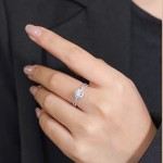 抖音直播热销闪亮锆石戒指女经典一克拉情侣指环潮流百搭高级手饰
