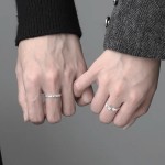无尽夏花朵情侣戒指勿忘我男女款戒指小众设计清新高级感森系指环