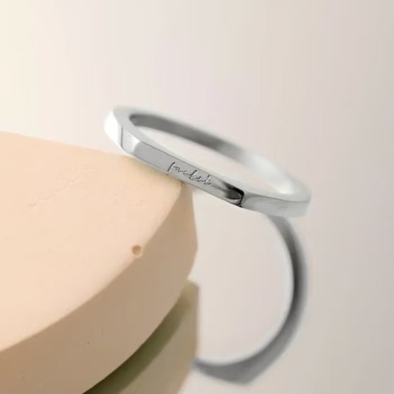 跨境新款 Fuckit Strip Ring  Fuckit素圈戒指情侣指环简约设计款