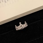 「指尖冠冕」宫廷小皇冠温柔公主风开口戒指精致镂空闪钻轻奢指环