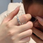 时尚小清新风格超闪碎冰冰戒指跨境热销轻奢时尚女士金色开口指环