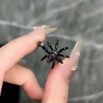 万圣酷饰暗黑天鹅蝙蝠蜘蛛时尚朋克开口戒指无性别风潮流小众指环