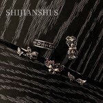 「沉银复古录」暗调鸢尾花羽翼蝴蝶结做旧戒指女小众独特个性指环