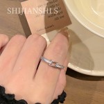 「情书蝶戒」简约设计师蝴蝶结叠戴钉子戒指女小众通勤风气质指环