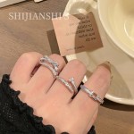 「情书蝶戒」简约设计师蝴蝶结叠戴钉子戒指女小众通勤风气质指环