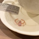 「玫契仙境」温柔暖调玫瑰金重工镶钻戒指女轻奢显贵设计感指环