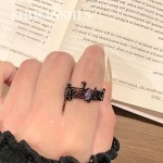 「琉音琴谱」古早亚文化喷砂音符开口戒精致独特设计嘻哈风指环女