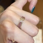 珐琅滴油工艺锆石H戒指显白肉桂奶茶棕指环女配饰小众高级感饰品