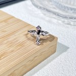 朋克暗黑风滴釉蜘蛛蝴蝶个性时尚戒指无性别风简约小众独特指环潮