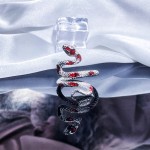 简约时尚纹理蛇形滴釉开口戒指戒指女百搭气质小众设计感轻奢指环