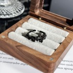 剧本杀酷飒暗黑荆棘花朵冷淡风戒指无性别风小众几何时尚简约指环