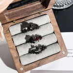 剧本杀酷飒暗黑荆棘花朵冷淡风戒指无性别风小众几何时尚简约指环