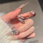 新款闪锆缠绕小银蛇开口戒高级感轻奢小众戒指女食指戒指环