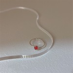 简约彩色笑脸戒指女欧美时尚个性设计感开口指环叠戴食指戒批发
