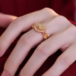 旋转木马戒指女简约时尚轻奢开口食指戒马年本命年高级感好运指环