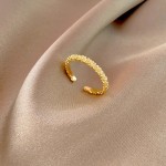 简约冷淡风肌理磨砂戒指女ins潮轻奢小众设计感时尚个性开口指环