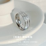 满天星戒指批发女钛钢戒指满钻戒情侣对戒锆石戒指冷淡风轻奢指环