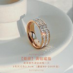 满天星戒指批发女钛钢戒指满钻戒情侣对戒锆石戒指冷淡风轻奢指环