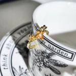 质感精致复古月桂女神轻奢指环女小众冷淡风桂花高级感百搭戒指潮
