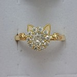 转转招财猫戒指女小众高级感轻奢抖音热卖开口可旋转锆石指环饰品