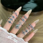 清蓝皓钻浪漫海蓝锆石显白气质开口戒指女精致小众冷淡风百搭指环