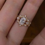 vintager中古枝叶藤蔓缠绕戒指女小众设计轻奢高级感开口指环配饰