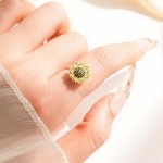 跨境新款可旋转向日葵太阳花戒指旋转指环女创意指环抗压力手饰品