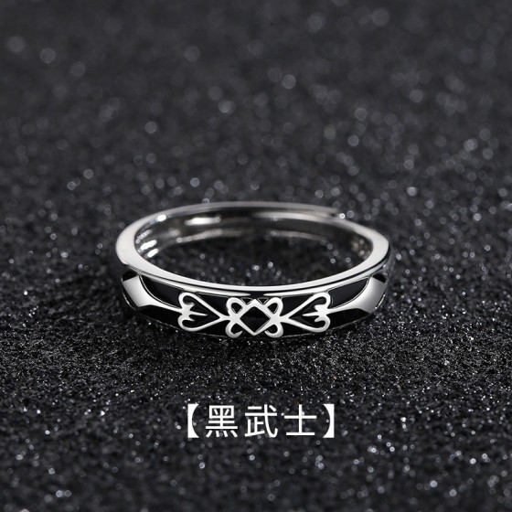 男士戒指素圈个性霸气潮叠戴组合复古单身戒莫比乌斯开口指环尾戒