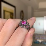 跨境外贸哥特风皇冠戒指女欧美小众个性甜酷中古戒开口可调节指环