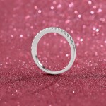 925纯银莫桑石排戒女镀18k白金简约十分戒指环亚马逊爆款十七星戒