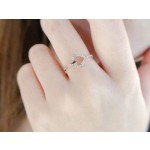 韩版韩式个性简约爱心形戒指女欧美ins关节戒指环复古尾戒韩国风