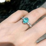 帕拉伊巴霓虹蓝宝石戒指小众设计高级感轻奢戒指