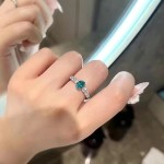 帕拉伊巴霓虹蓝宝石戒指小众设计高级感轻奢戒指