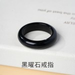 天然玉石戒指批发轻奢高级感女款跑环玉石饰品配饰戒指跨境专供